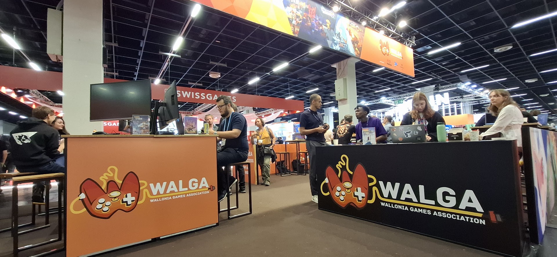 Reception desk of the WALGA stand at gamescom 2025