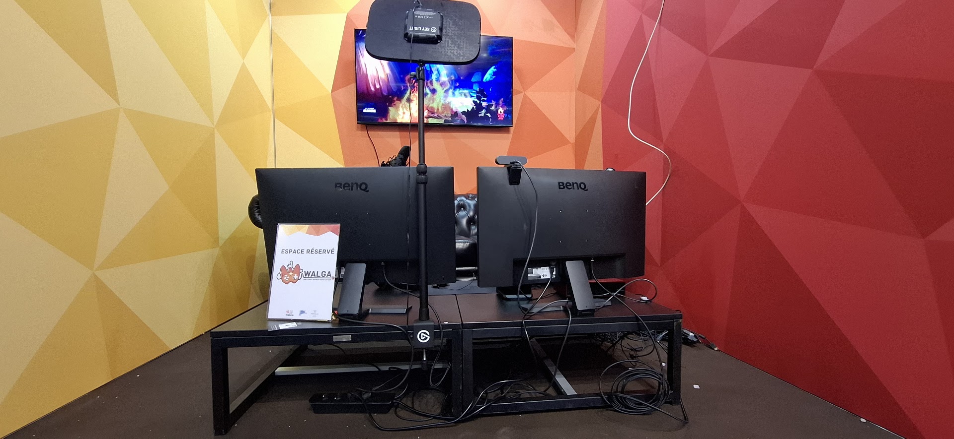 Streaming studio at the WALGA stand at gamescom 2025