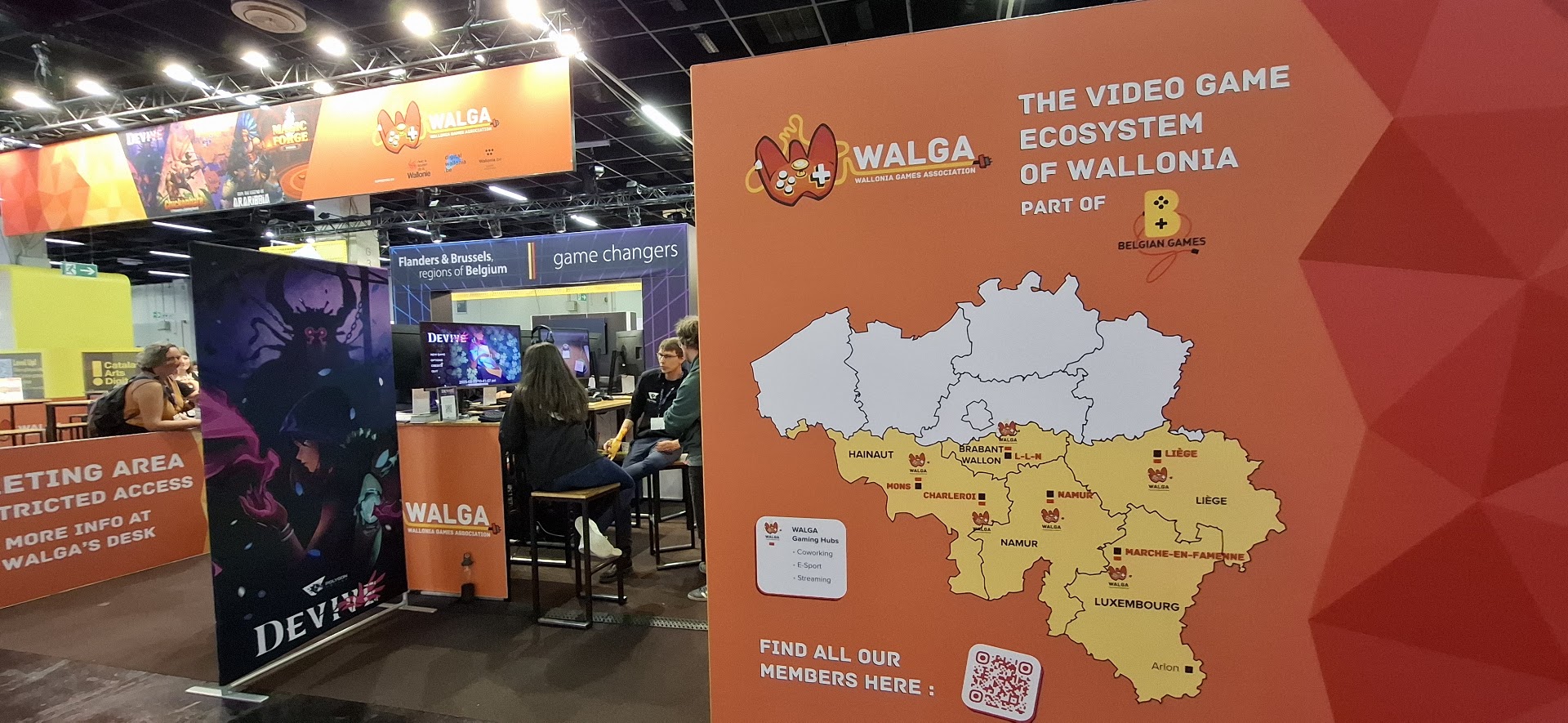 Map of Wallonia's gaming ecosystem at gamescom 2025