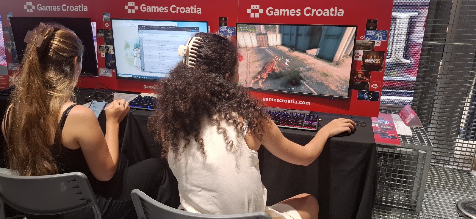 Games Croatia screen frames in the Croatian pavilion